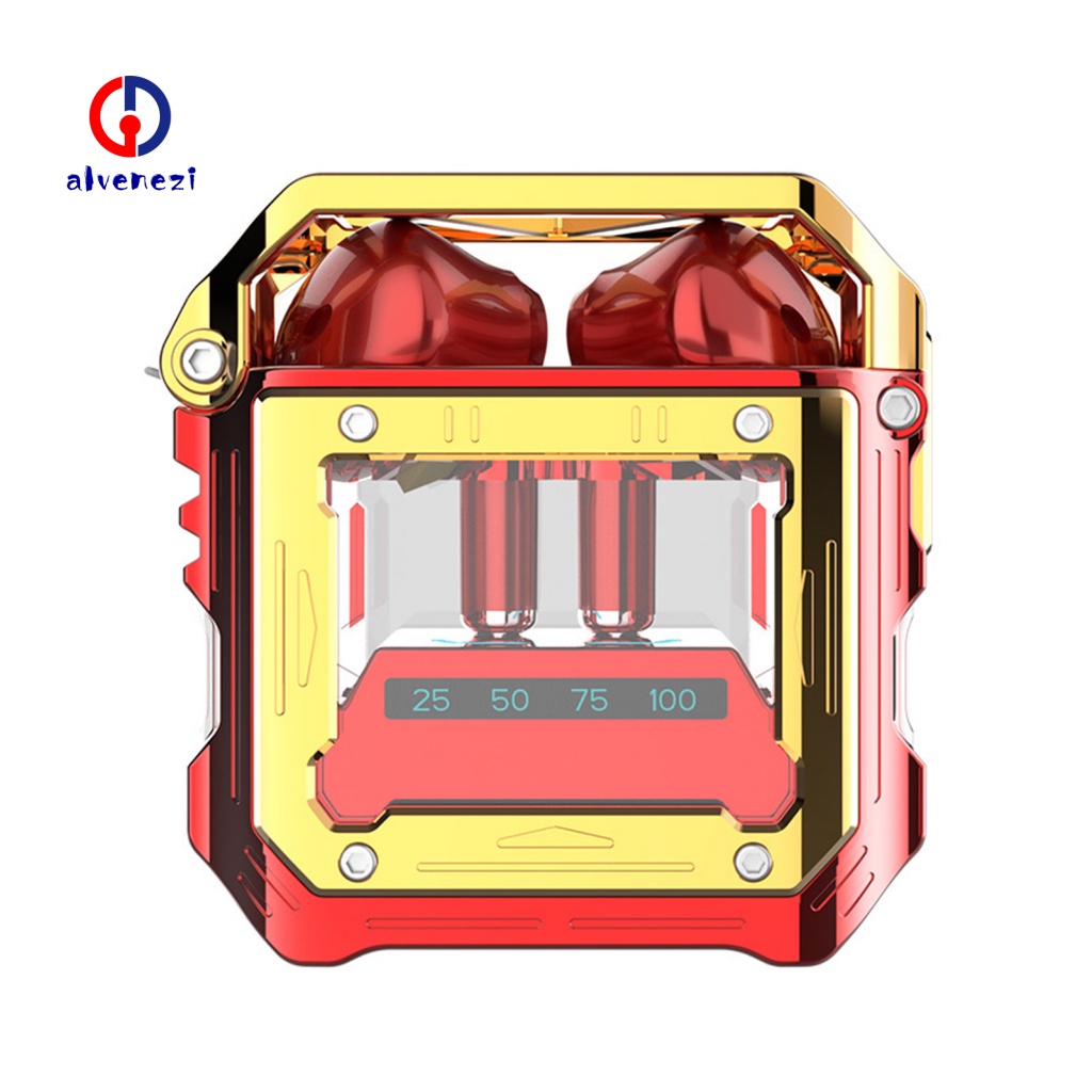 Alvenezi 1 set Tai Nghe Không Dây jx50 hifi Có Nắp Bật Chống Nhiễu Âm Thanh Không Dây bluetooth 53