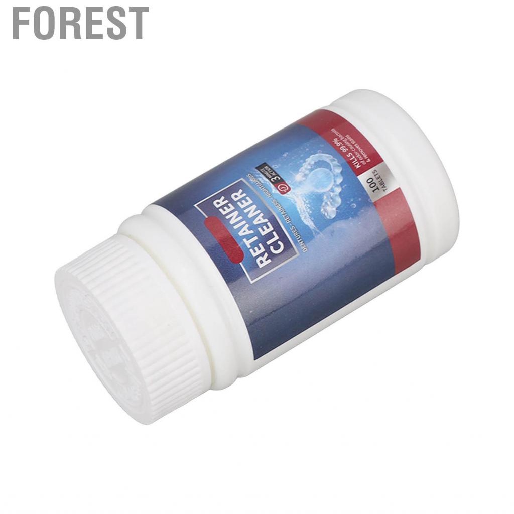Forest 100PCS  Cleaning Tablets Removes Odor Oral Retainer Cleaner ECA