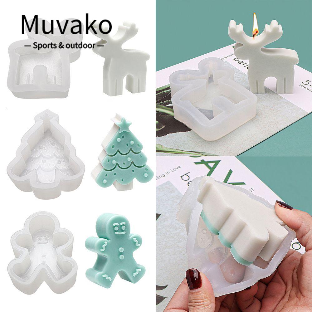 Muvako Khuôn Làm Nến / Xà Phòng handmade silicone Hình Giáng Sinh