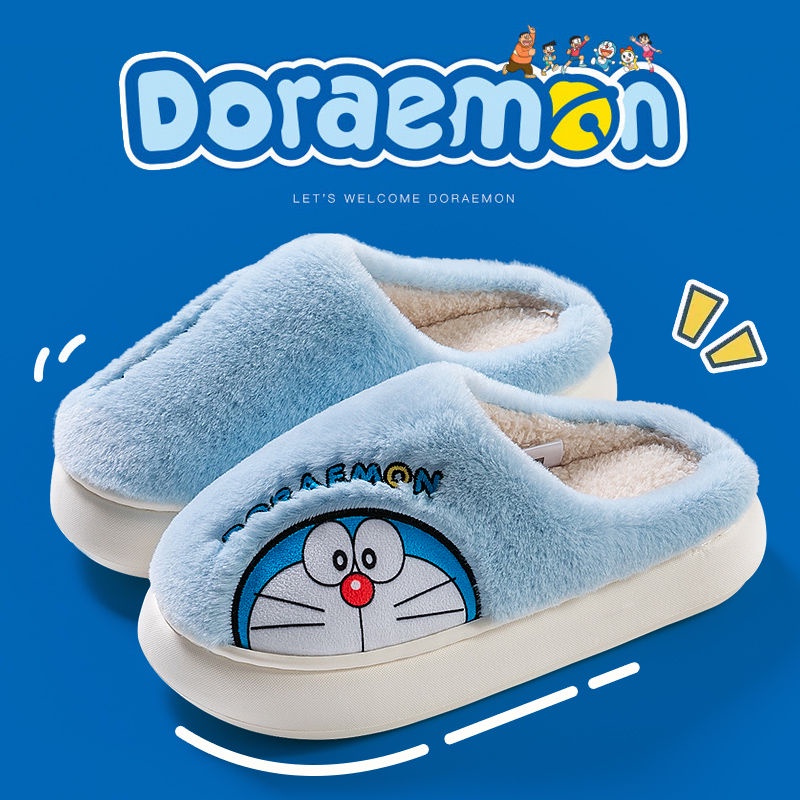 Dép Bông Đi Trong Nhà Giữ Ấm Mùa Đông Hình doraemon Cho Bé Gái Dép Đi Trong Nhà Mềm Mại Họa Tiết Hoạt Hình Dễ Thương Cho Cặp Đôi