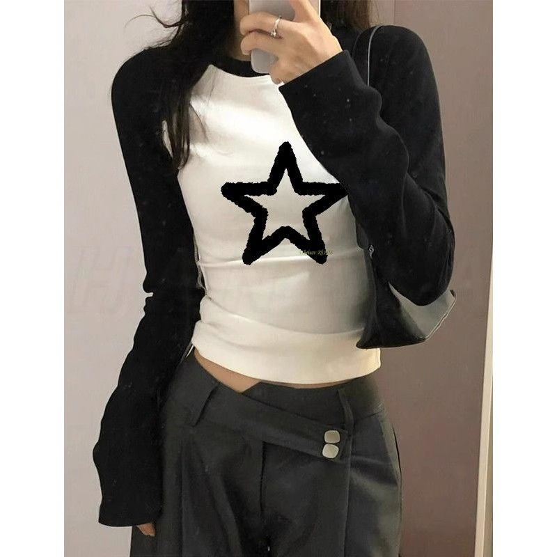 Áo Thun Tay Dài Áo baby tee Áo croptop Tay Dài Phong Cách Thời Trang retro Mỹ Hàng Mới 2023
