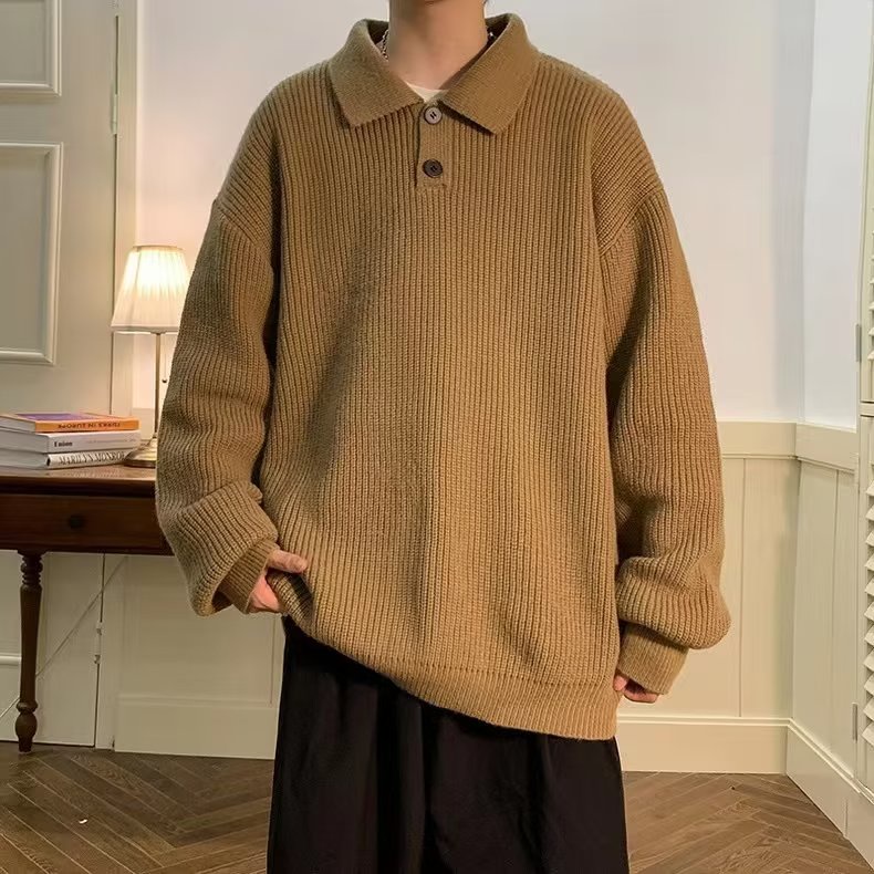 Áo sweater Dày Dặn Màu Trơn Thời Trang Thu Đông Hàn Quốc Chất Lượng Cao Cho Nam