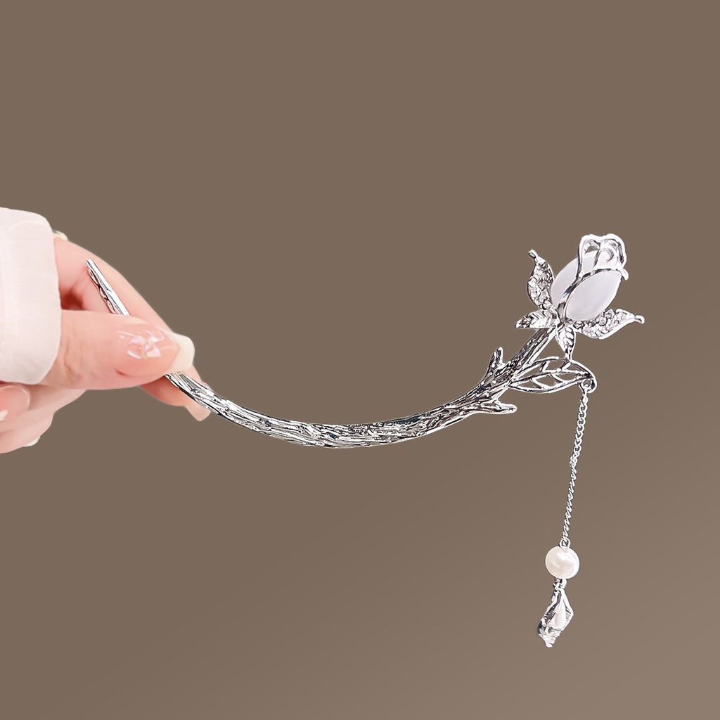 Mới Trâm Cài Tóc Hoa tulip Kiểu Trung Hoa Cao Cấp Cho Nam