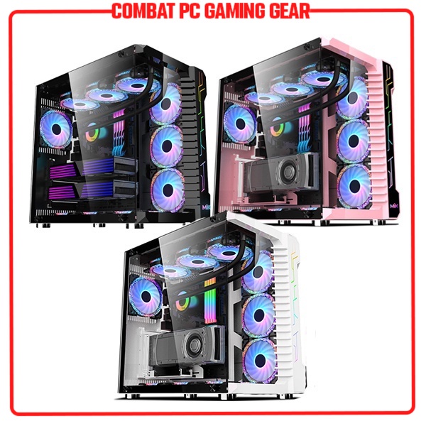 Case Máy Tính MIK LV07 RGB BLACK/WHITE/PINK