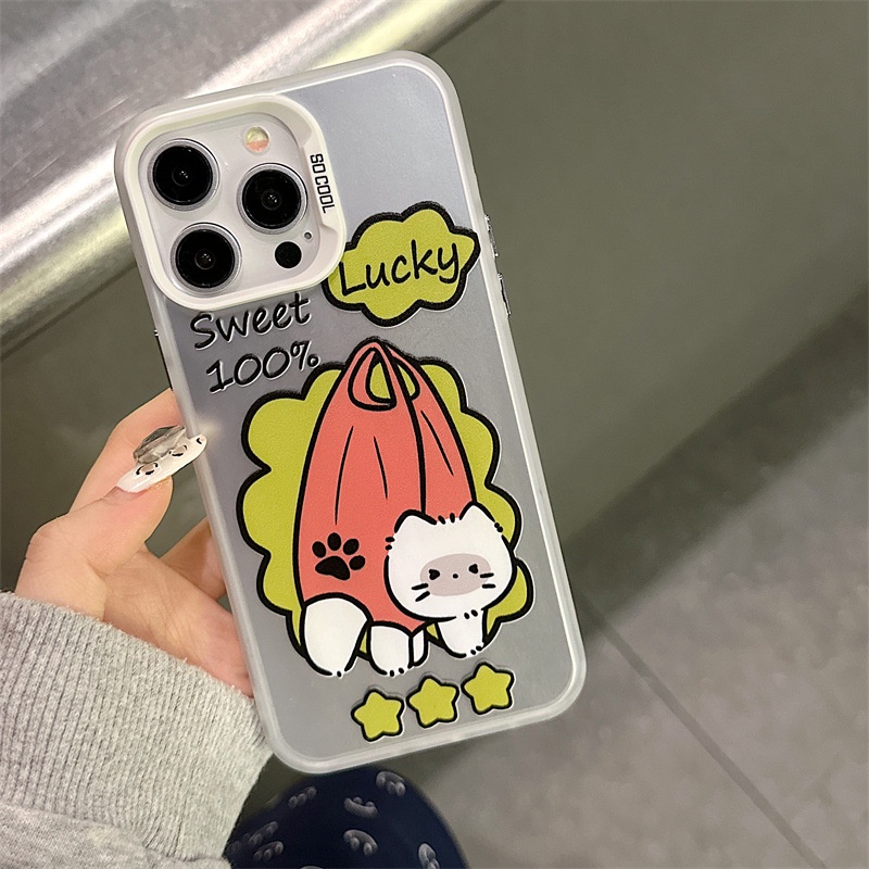 ỐP LƯNG IPHONE Ốp Điện Thoại Tpu Nhám In Hình Mèo Hoạt Hình Cho iphone15 / 14promax / 13 / 12 / 11 / xr / xs / x / xsmax / 7 / 8plus