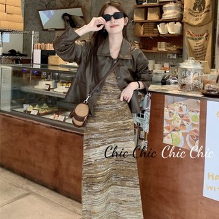 Chic Chic váy nữ Đầm Body Cho thời váy Hàn Phong Stylish Vintage Korean WLQ23A0EFU 42Z231018