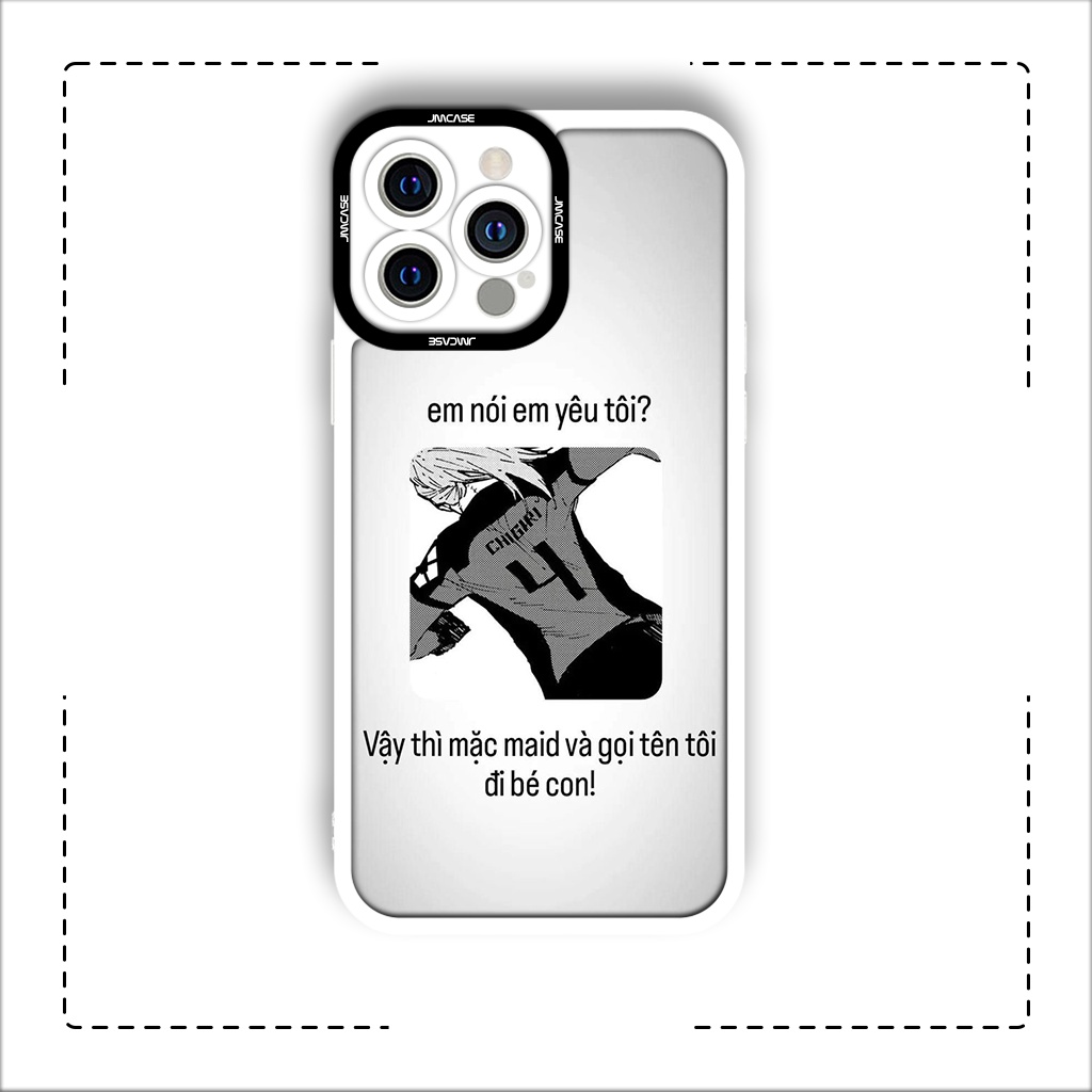 Ốp lưng iphone cạnh vuông JMCase Blue Lock Isagi Chigiri Anime Manga 7/7plus/8/8plus/x/xs/11/12/pro/max/plus/promax
