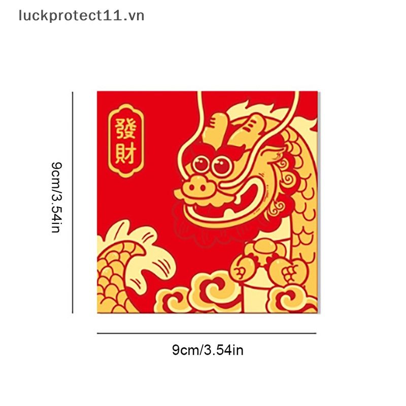 # Cny Trang Trí Mới # 6 Cái Bao Lì Xì Năm Mới 2024 Hình Rồng Đỏ Phong Cách Trung Quốc