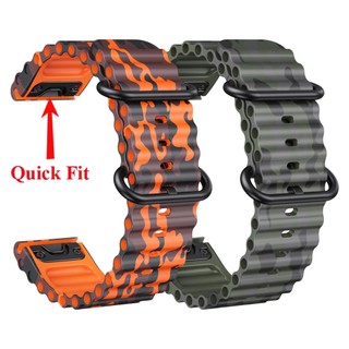 Dây đeo đồng hồ 26mm 22mm họa tiết rằn ri cho garmin fenix 7 7x 6 6x pro 5 5x plus 3 hr 2 quatix 3 5 7 7x approach s70 47mm s62 s60