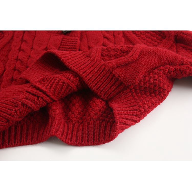 Áo cardigan Dệt Kim Dày Dáng Rộng Cài Nút Lưng Cao Xoắn Cài Khuy Thời Trang Cho Nữ