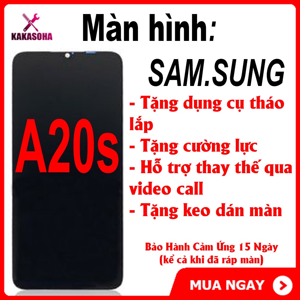 Màn hình SS A20s cho điện thoại Samsung A20s - Tặng cường lực và keo dán