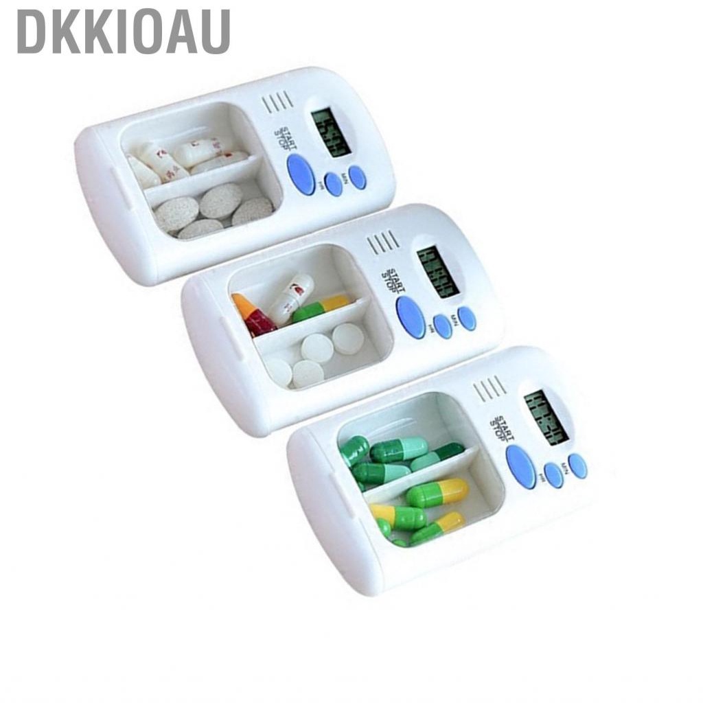 Dkkioau Container  Easy To Carry Transparent Window Strong Sealing Portable Storage Box Daily Alarms for Old People Office