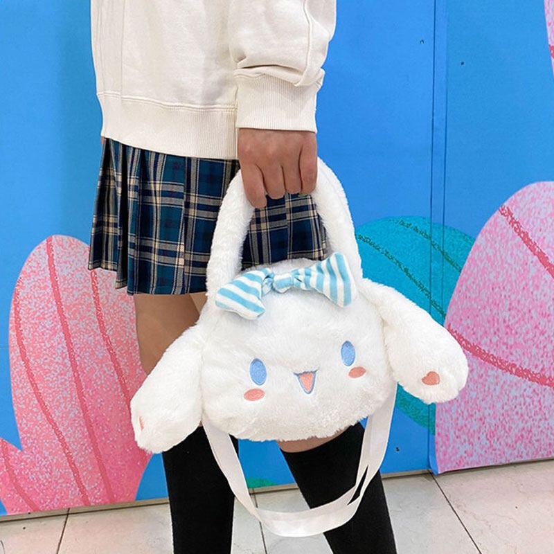 Túi Đeo Chéo Hình Cún Nhồi Bông Tai To Dễ Thương Phong Cách lolita Nhật Bản