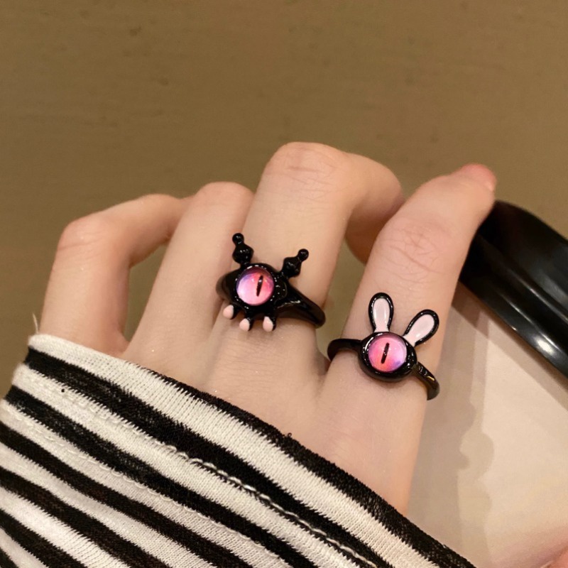 Nhẫn Đeo Ngón Tay Họa Tiết Hoạt Hình we flower Mắt To Dễ Thương Thời Trang Hàn Quốc Cho Nữ