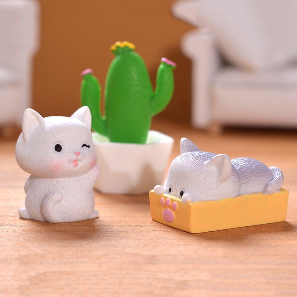 Mô hình MMULCK kiểu mèo con hoạt hình mini trang trí tiểu cảnh DIY
