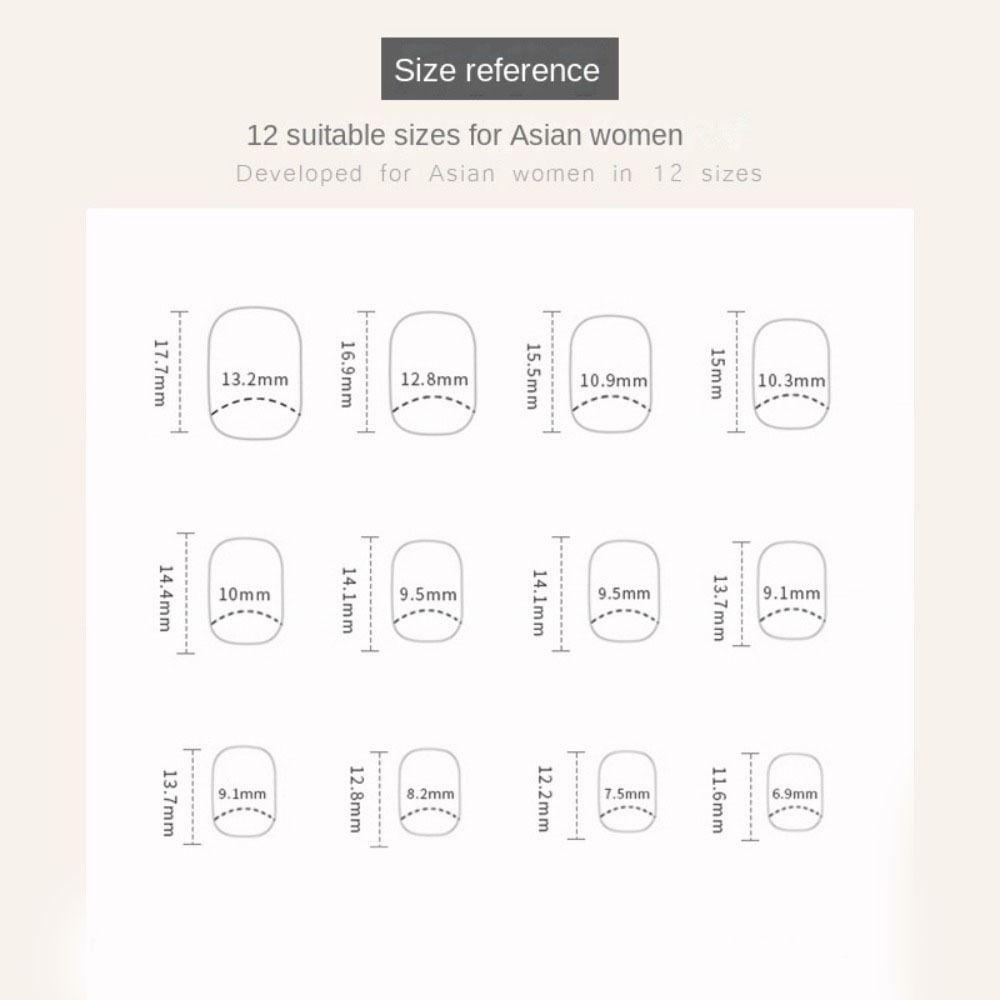 Yveta Bộ Móng Tay Giả Ngắn Tròn Màu Trơn Che Phủ Toàn Diện Tháo Rời Được Kiểu Pháp Dành Cho salon