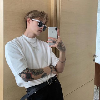 Áo thun cổ ôm oversize cuddle basic unisex |thesixpack|