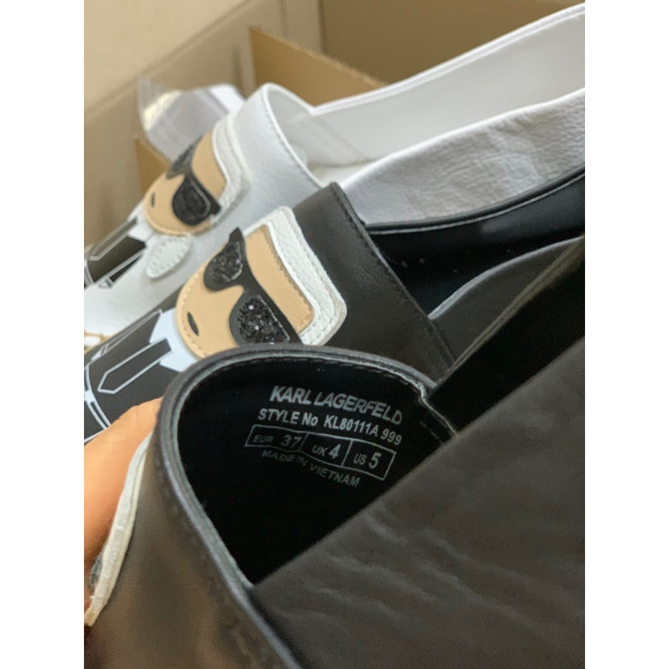 Giày bệt KARL đế cói, họa tiết