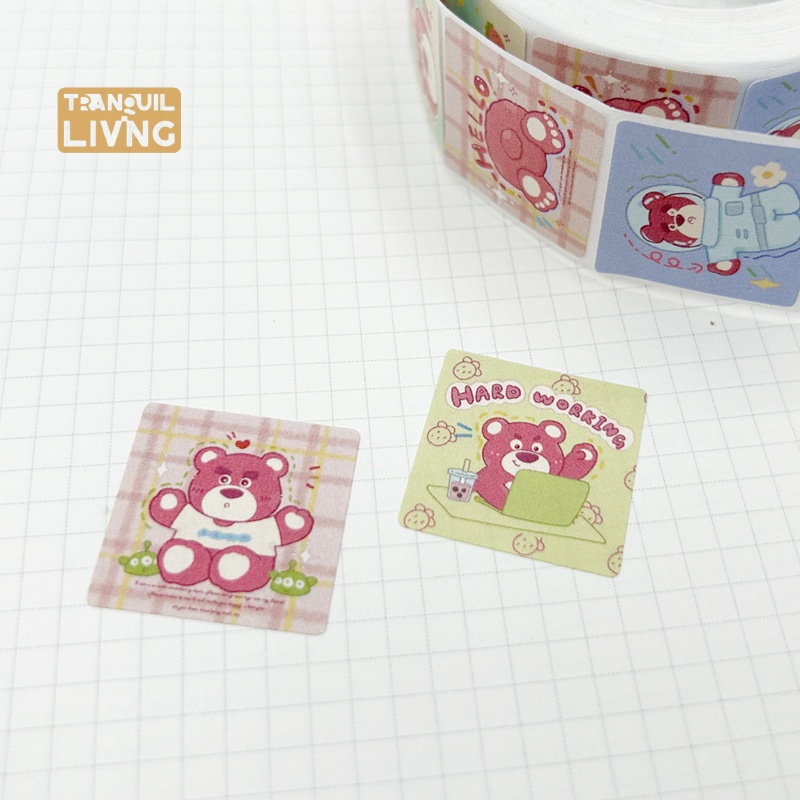 Cuộn 500 Miếng Dán Hoạt Hình sanrio Dễ Thương Trang Trí Quà Tặng Cho Trẻ Em
