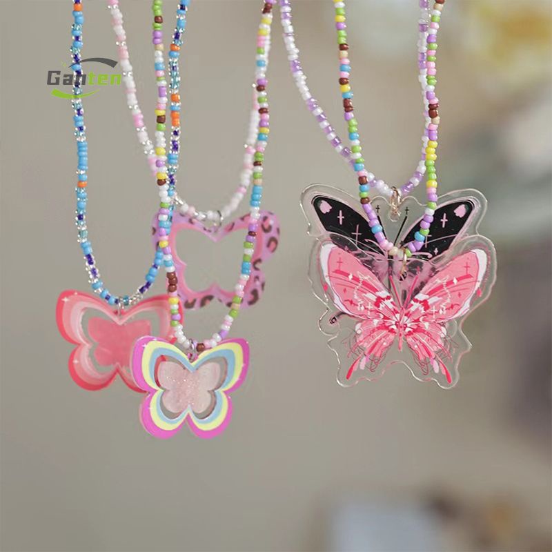 🧚🏻Ganten🧚🏻Vòng cổ Mặt Bướm Nhiều Màu Thời Trang