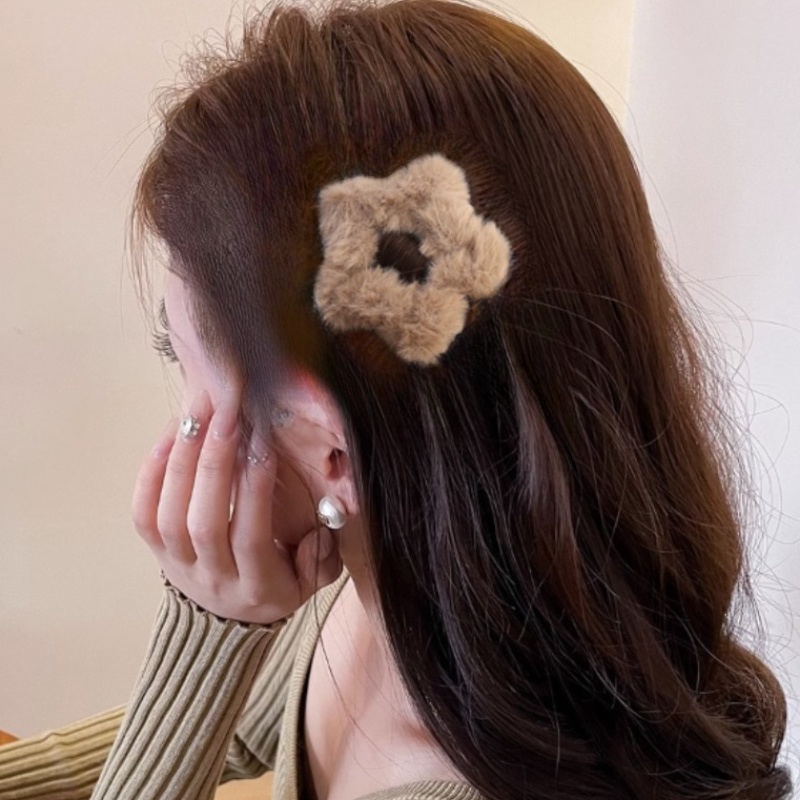 Kẹp Tóc Mái Bên Ngọt Ngào ins Phong Cách Hàn Quốc - Kẹp Tóc barrettes - Kẹp Tóc Ngôi Sao Màu Cà Phê - Cho Trẻ Em / Nữ - y2k / Micaillard / Ngôi Sao Năm Cánh