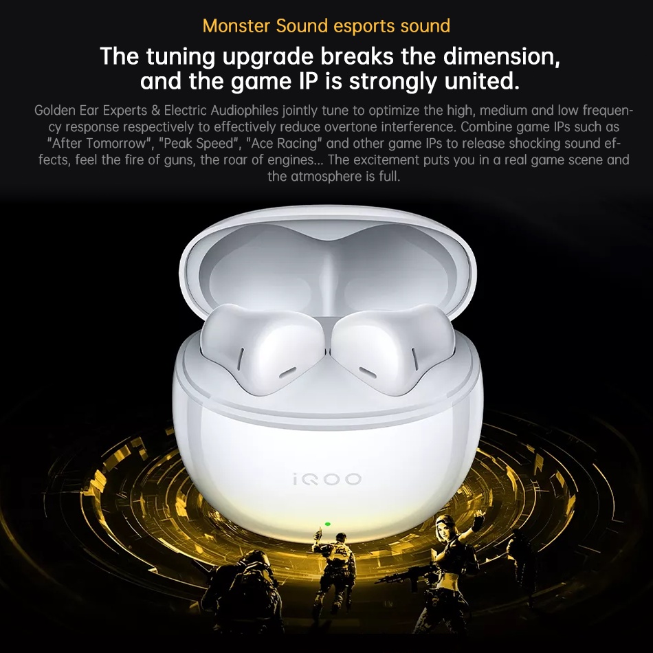 Tai Nghe Nhét Tai vivo iqoo tws air 2 tws Kết Nối bluetooth 5.3 Âm Thanh Sống Động