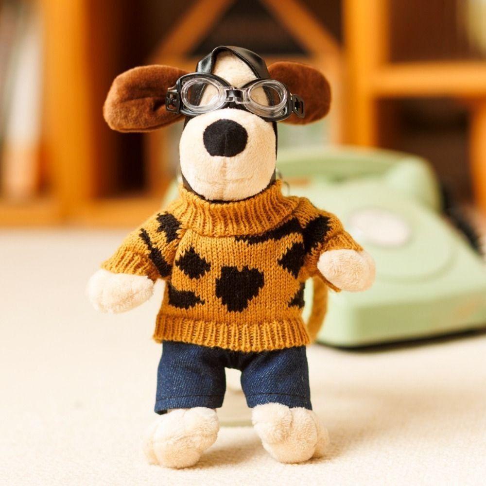 Mmluck Đồ Chơi Cún Nhồi Bông 23cm Mặc Áo Len Kẻ Sọc Màu Trơn Hoạt Hình wallace & gromit 23cm
