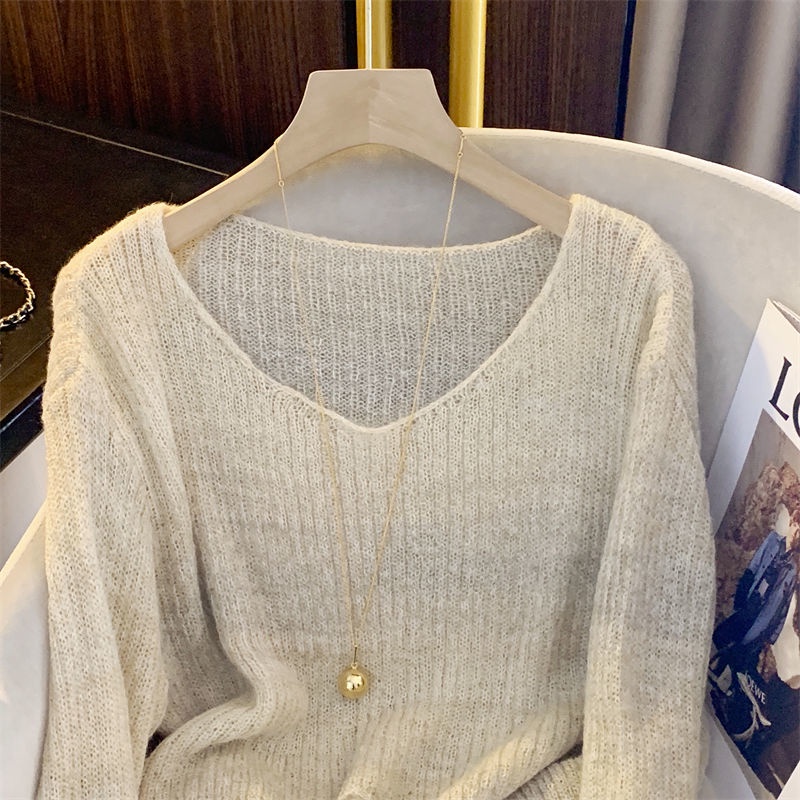 Áo Len Dệt Kim Tay Ngắn Hở Vai Màu gradient Thời Trang Mùa Xuân 2023 Dành Cho Nữ