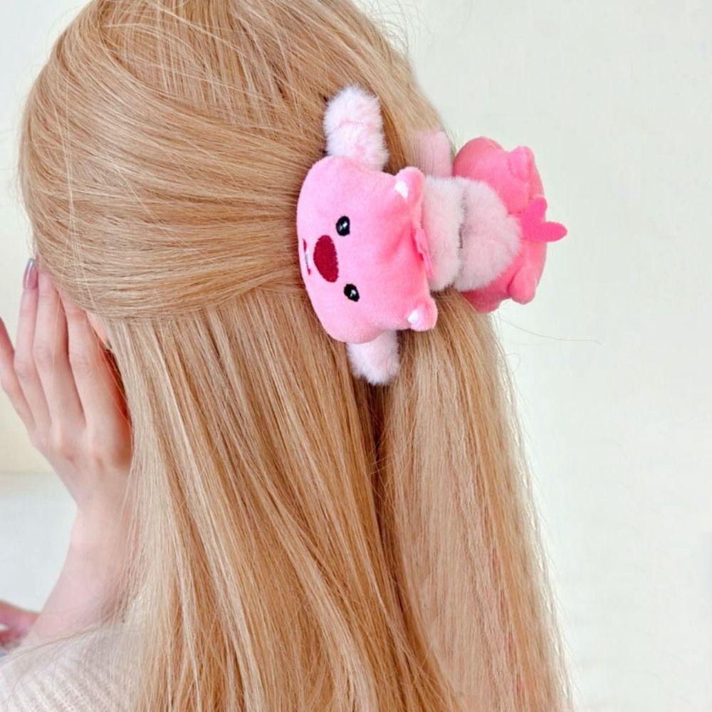 Keene Kẹp Tóc Hình Cá Mập Hoạt Hình Nhồi Bông Sáng Tạo Cho Nữ