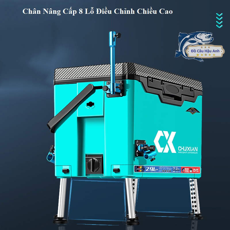 Thùng Câu Đài Chixuan Đa Năng Thể Tích 29L Kèm Phụ Kiện Nâng Cấp KK11