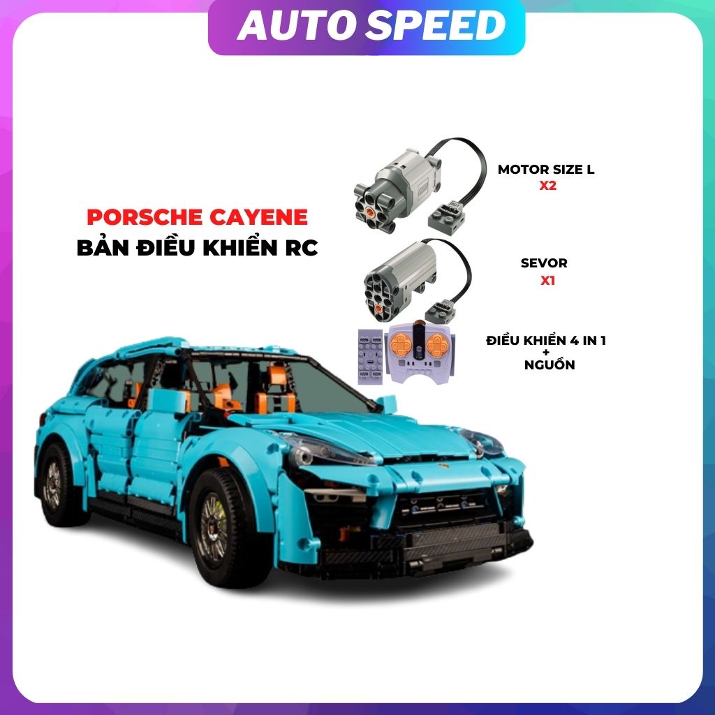 Mô hình lắp ráp xe technic porsche cayene nonlego , đồ chơi lắp ráp siêu xe posche cayman autospeedTặng ô tô