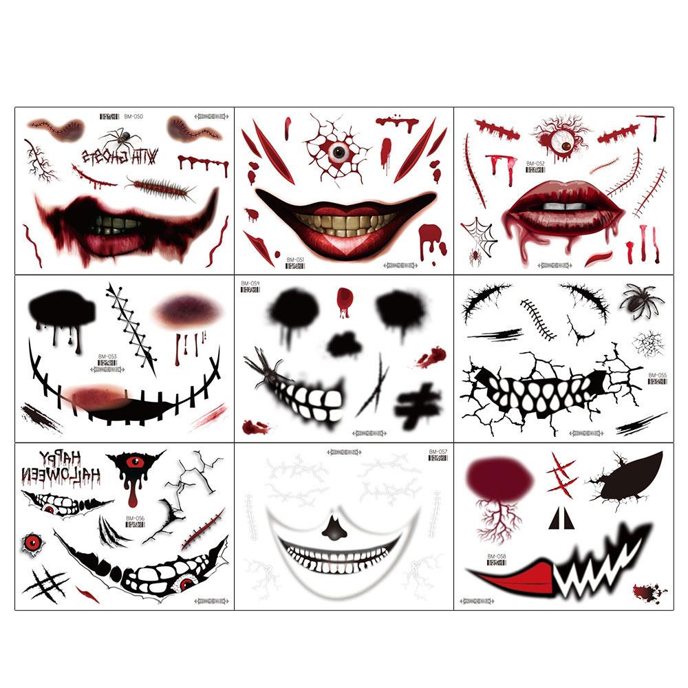 Sms Hình Xăm Dán Chống Nước Hình Nhện Máu n5r7 Phong Cách halloween