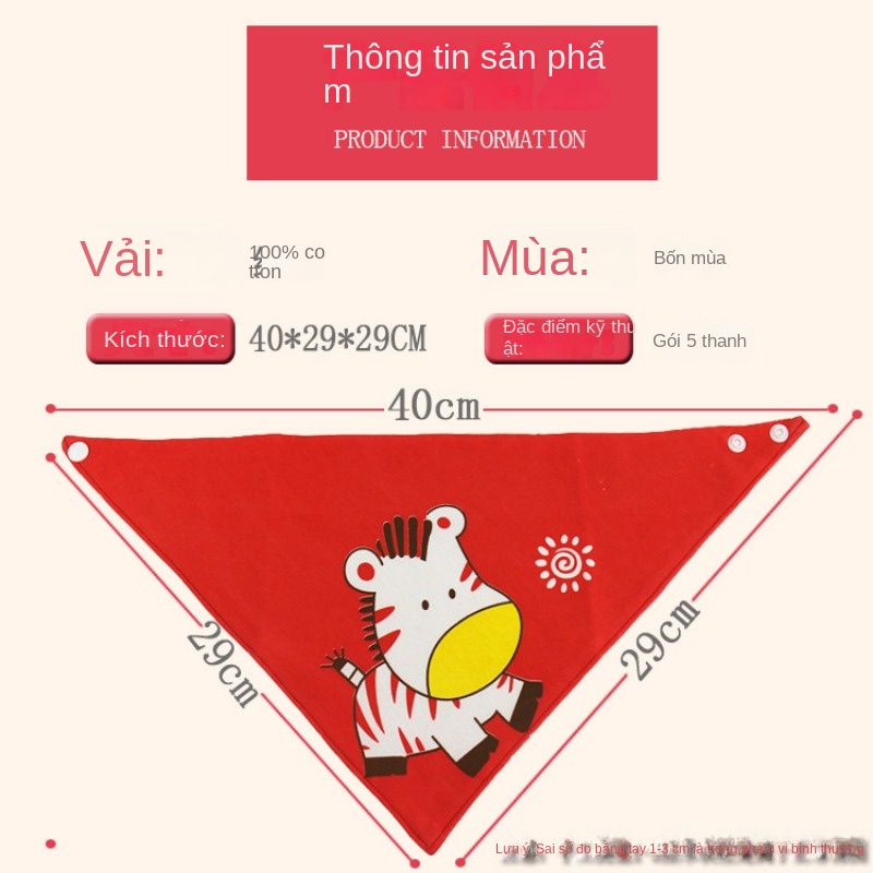 Bộ 5 Khăn Choàng Cổ Tam Giác Giữ Ấm Nhiều Mẫu Mã Đáng Yêu