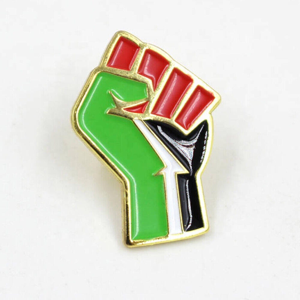 Huy Hiệu Kim Loại Hình Lá Cờ palestine