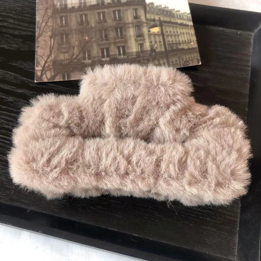 Kẹp Tóc Hình Cá Mập / Vuông 11Cm Bằng Lông Nhung Xinh Xắn Cho Nữ