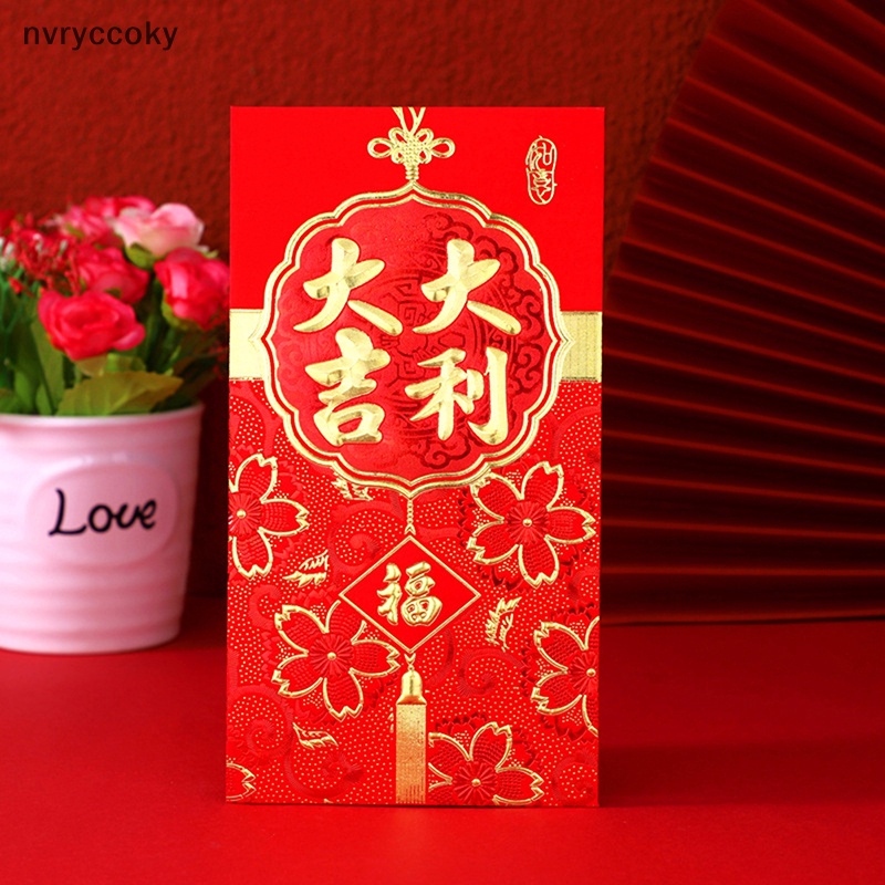 Set 6 Bao Lì Xì Đỏ Mừng Năm Mới 2022 Phong Cách Trung Hoa