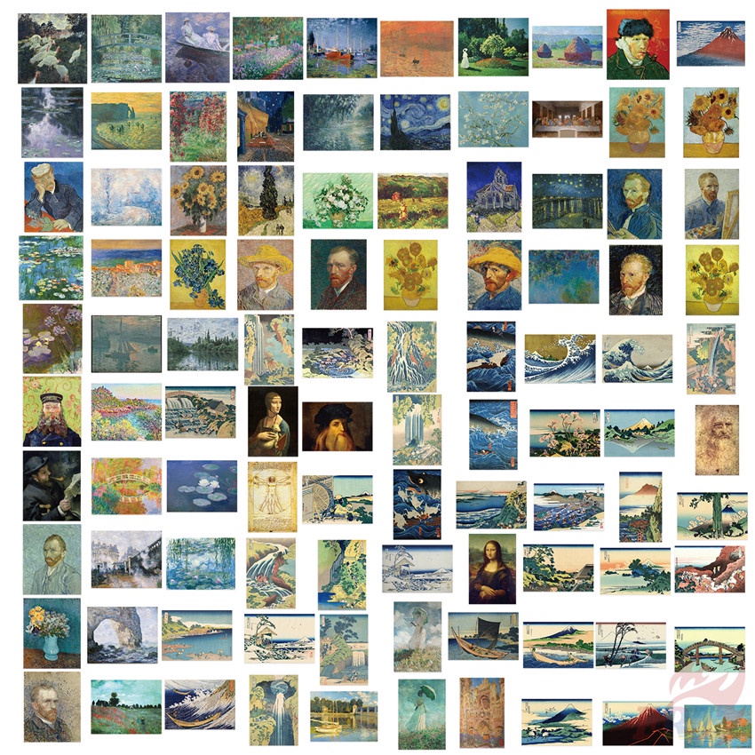 100Pcs/Set ❉ Famous Oil Painting . Art Gallery Series 01 Stickers ❉ Waterproof DIY Fashion Decals Doodle Stickers