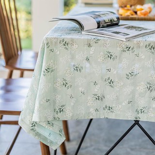 100% Cotton Khăn Trải Bàn Thảm Chống Bụi Tua Rua Ren Hình Chữ Nhật Bao Vải Trang Trí Bàn
