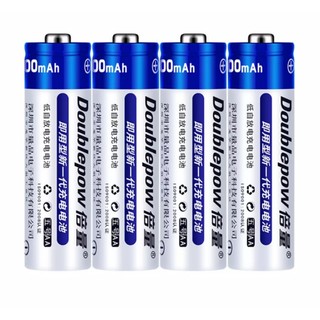 Bộ 4 pin tiểu sạc lại Doublepow công suất thực pin sạc aa pin sạc aaa pin tiểu pin đũa pin sạc