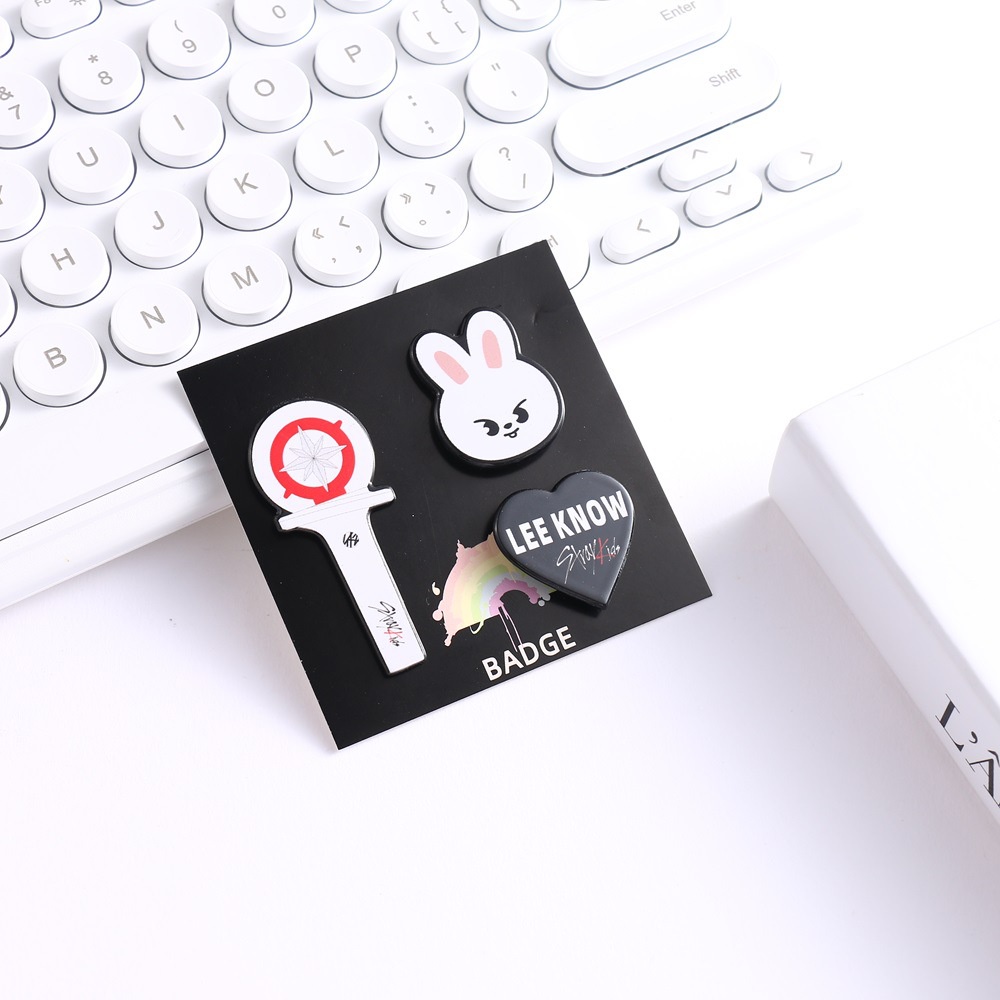 Set 3 Thanh Ghim Cài Áo Hình kpop straykids skz critters