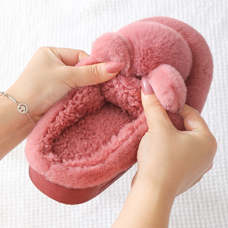 Dép Bông Đi Trong Nhà Chống Trượt Thời Trang Mùa Đông coup