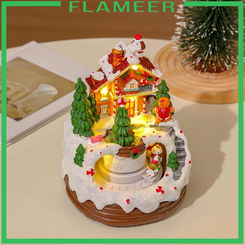 Ngôi Nhà Tuyết Có Nhạc Để Bàn Trang Trí Giáng Sinh