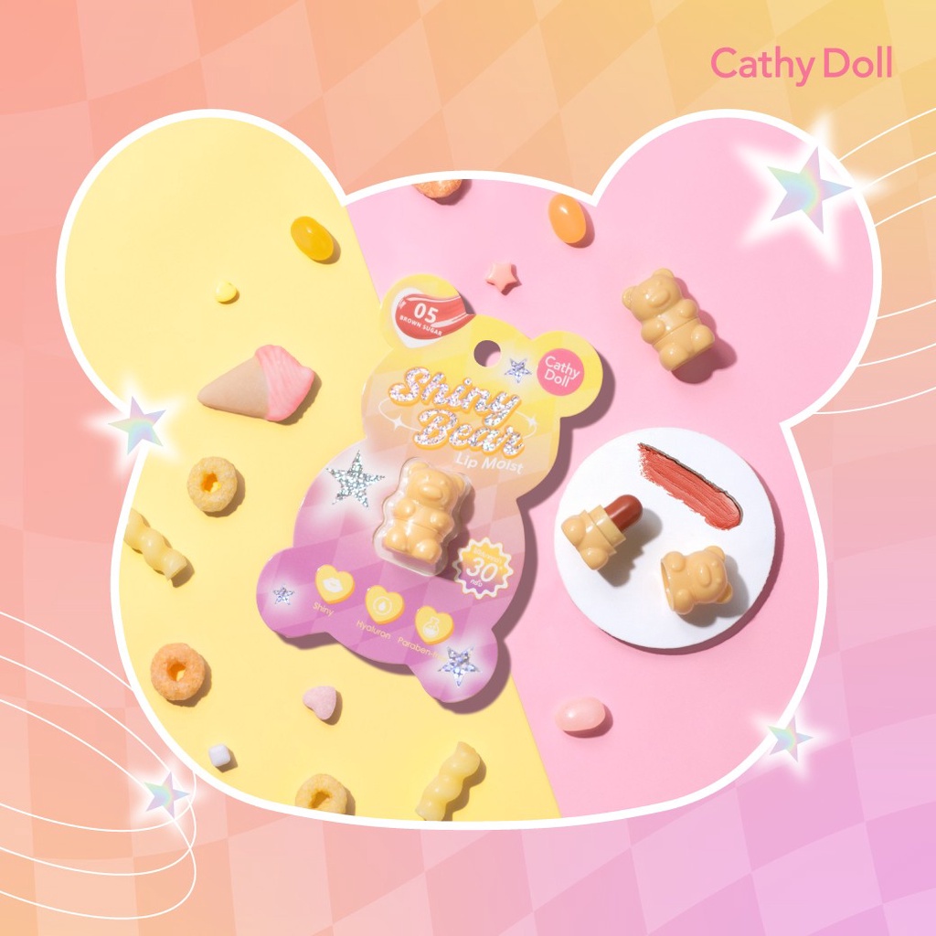 Son Dưỡng môi có màu Cathy Doll Shiny Bear Lip Moist 6 màu lựa chọn