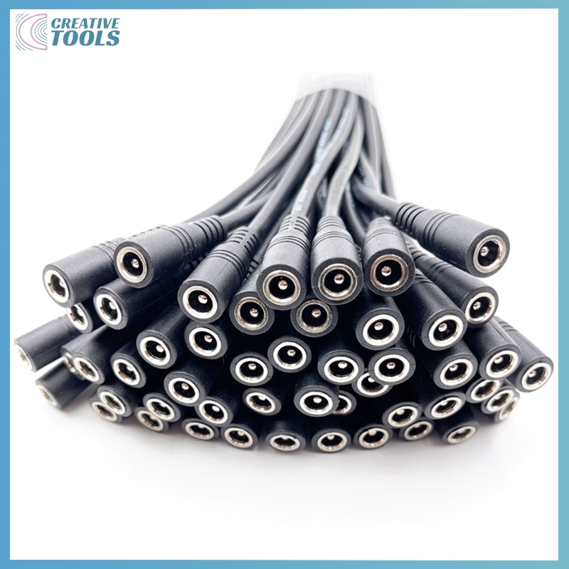 Bộ 10 Đầu Nối Dây Điện 5.5 X 2.1 dc male Hoặc female Cho Đèn led 3528 5050 Mới