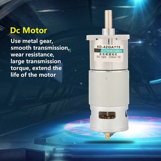 Punkyrabbit động cơ giảm tốc xd‑42ga775 dc12v/24v micro dc điều chỉnh độ xoắn lớn có giá đỡ