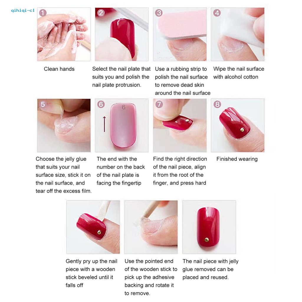 Qihiqi Móng Tay Giả Lấp Lánh Tự Nhiên Bền Và Thoải Mái