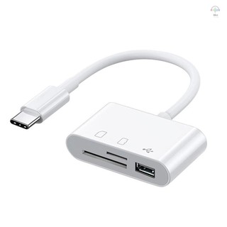 Aneng đầu đọc thẻ nhớ loại c 3 trong 1 sang usb2.0 + sd + tf cho thiết bị otg sd tf micro sd màu trắng