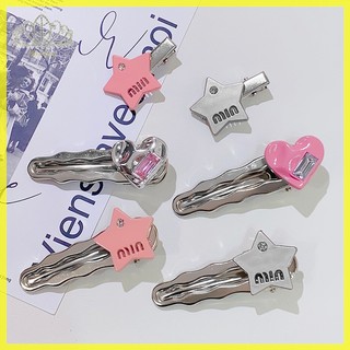 Kẹp tóc mái hình hoa cúc pha lê ngôi sao năm cánh màu hồng xinh xắn vn