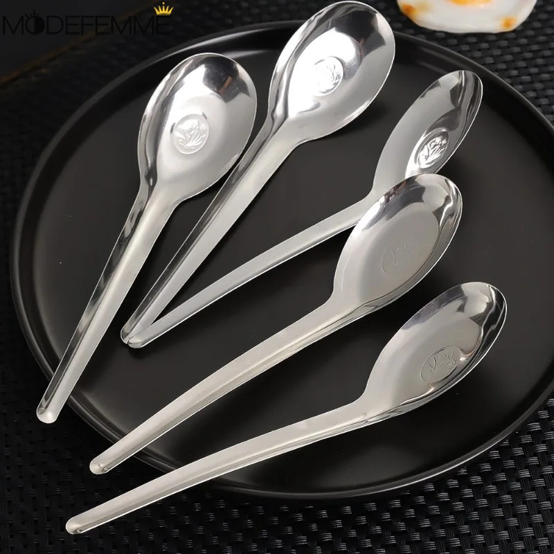 Deepened Muỗng Múc Canh / Thìa Bằng Thép Không Gỉ Dung Tích Lớn / Muỗng / Thìa / Súp Tráng Gương Đánh Bóng Sâu Cho Nhà Bếp