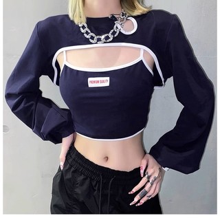 Kii Wii Set Áo Thun Tay Dài + Quần Dài Thời Trang Mùa Thu Mới Cho Nữ
